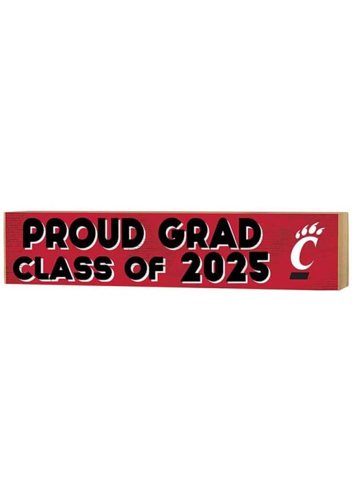 Cincinnati Bearcats Red 3x13 Block Sign Class of 2025 Sign - 823911844