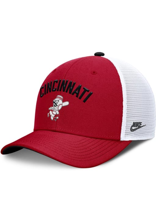 Nike Cincinnati Reds Red Cooperstown Structured Wordmark Meshback