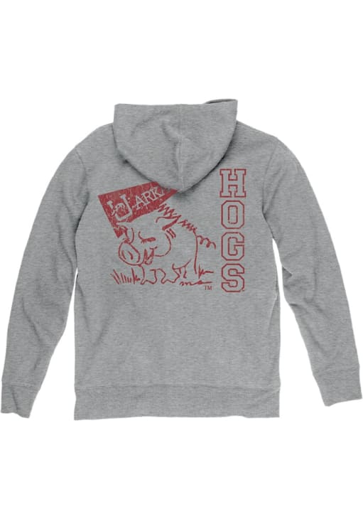 Razorbacks Blue Blue 84 Arkansas Razorbacks Mens GREY HEATHER Front Back Laguna Full ...