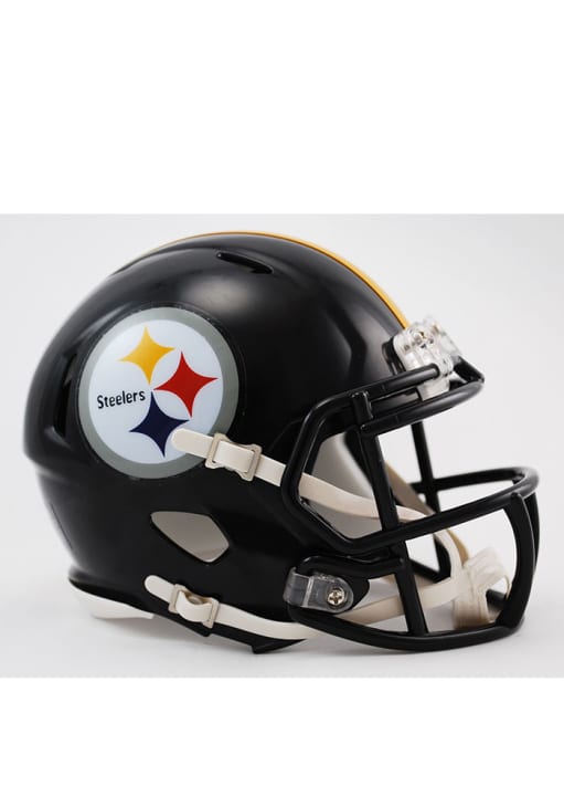 american football helmet steelers Pittsburgh Steelers BLACK Speed Mini Helmet