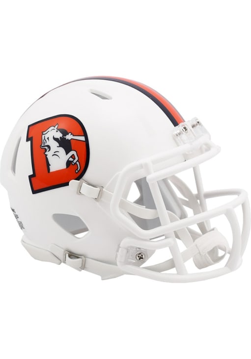 denver broncos football helmet image Nfl Mini At approximately 10 tall Denver Broncos Throwback Riddell Mini