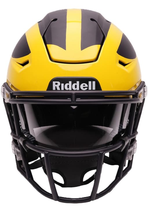 Michigan Wolverines MAIZE Logo Midi Speed Replica Mini Helmet - 8560724