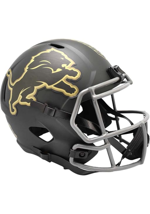 a view of the new detroit lions football helmet Alternate Riddell SpeedFlex This helmet is sold in its present condition Detroit Lions New Helmet Logo