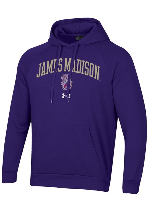 Under Armour James Madison Dukes Mens PURPLE Rival Hoodie - 86330321