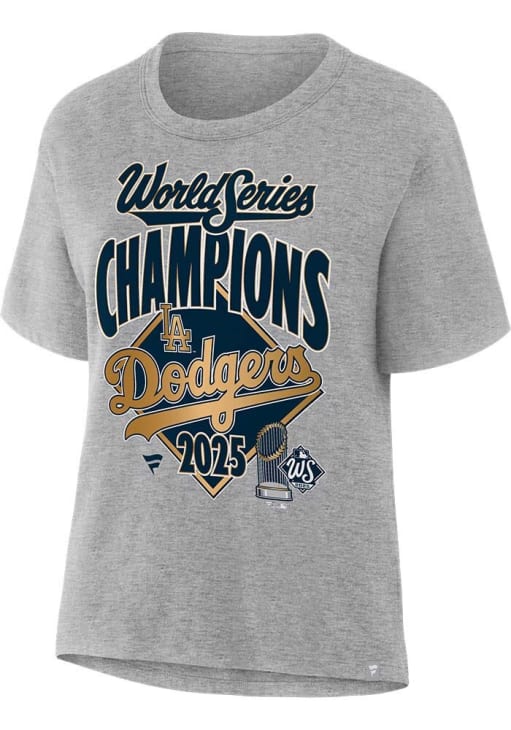 ロサンゼルス・ドジャース 2025年ワールドシリーズTシャツ　レディース Los Angeles Dodgers Womens ATHLETICGREY 2025 World Series
