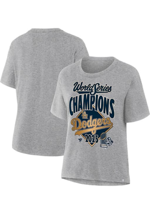 ロサンゼルス・ドジャース 2025年ワールドシリーズTシャツ　レディース Los Angeles Dodgers Womens ATHLETICGREY 2025 World Series