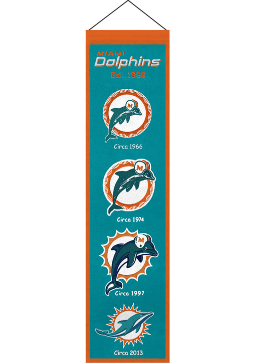 Miami Dolphins AQUA Heritage Banner - 8877539