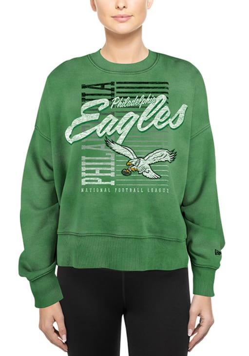 Philadelphia Eagles New Era Crew Sweatshirt Womens KELLYGREEN