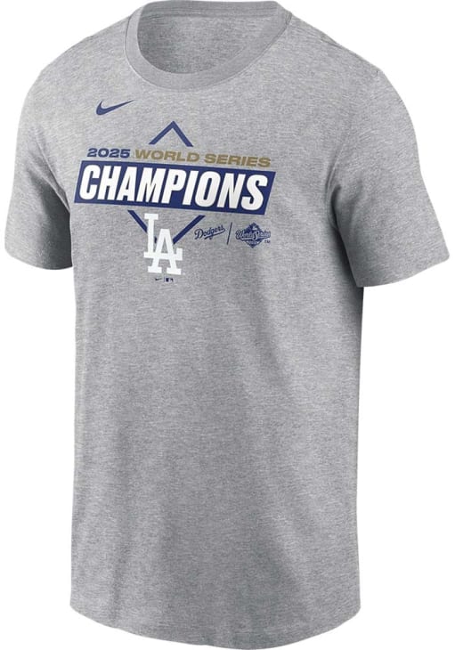 LA Dodgers ワールドシリーズチャンピオン Tシャツ Lサイズ グレー Nike Los Angeles Dodgers GREY HEATHER 2025 World Series Champions