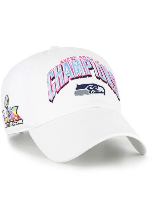 47 Seattle Seahawks White Super Bowl LX Champions Side Embroidered