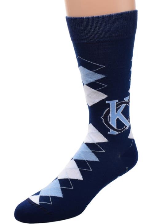 Kansas City NAVY KC Interlock Mens Dress Socks - 9122083