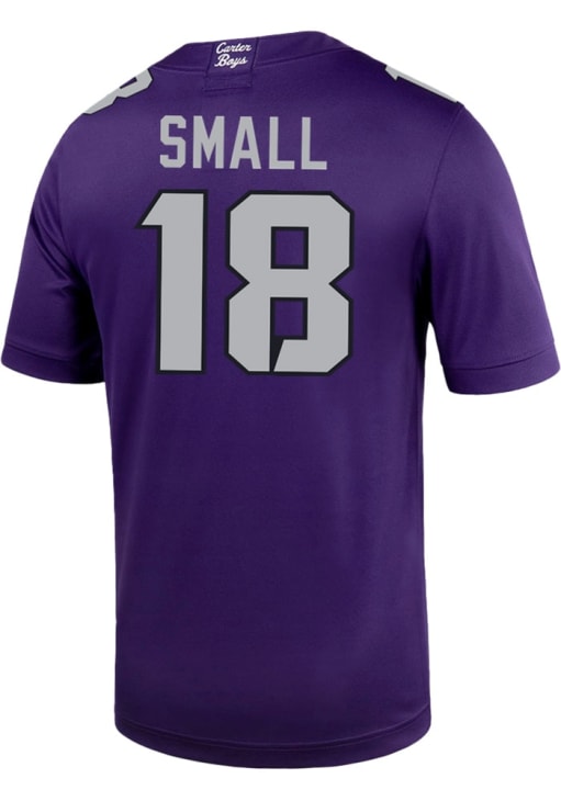 Nike EDUN サッカーシャツ 紫 29 Ed Small Mens PURPLE TCU Horned Frogs Football NIL Football Jersey