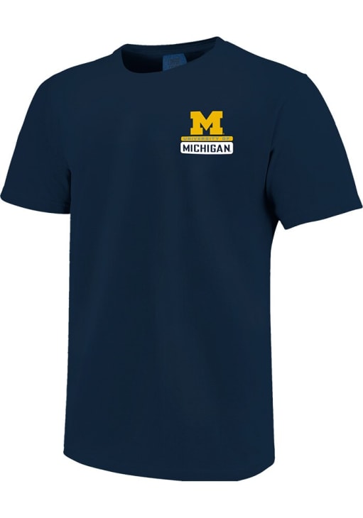 Michigan Wolverines NAVY Tiles Dad Short Sleeve T Shirt - 9287072