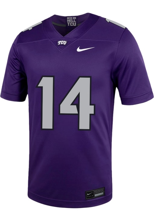 John Schobel Mens PURPLE TCU Horned Frogs Football NIL Game