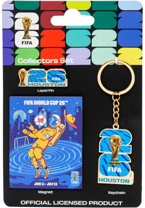 FIFA Houston GOLD 2026 World Cup 3pk City Set Keychain - 931873964