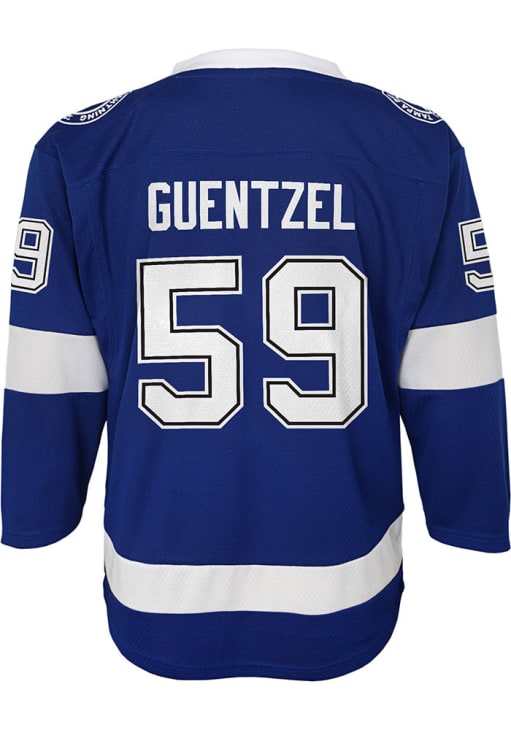 Tampa Bay Lightning Jake Guentzel Youth NAVY Replica Home/Team