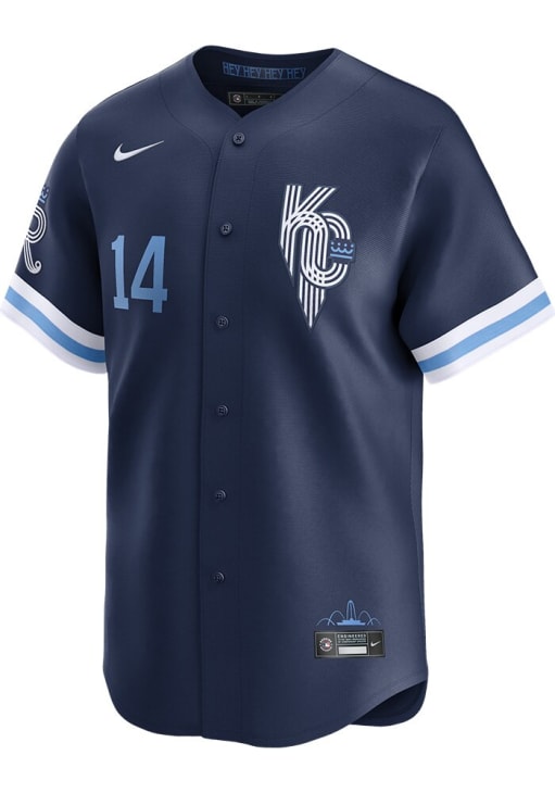 マジェスティック　KC ロイヤルズ　ベースボールシャツ Jac Caglianone Kansas City Royals Mens NAVY City Connect Limited