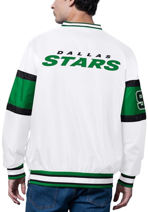 Starter Dallas Stars Mens Signal Caller White Pullover Jackets