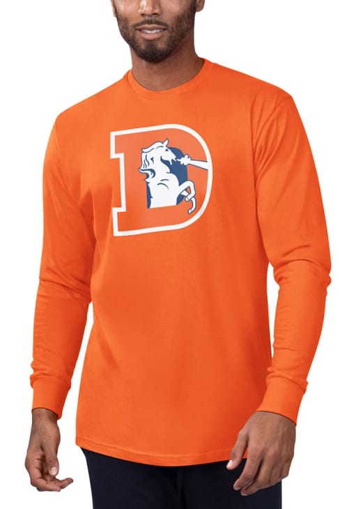 Starter Denver Broncos Retro Primary Logo Long Sleeve T Shirt