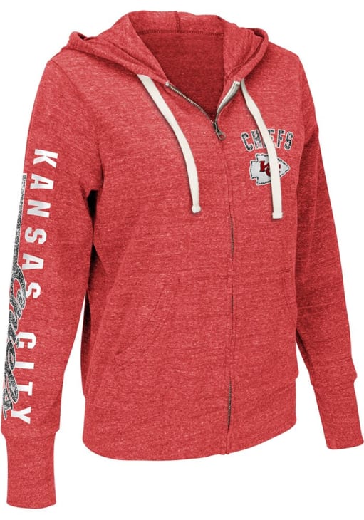 Kansas City Chiefs Womens RED Training Camp Long Sleeve Full Zip