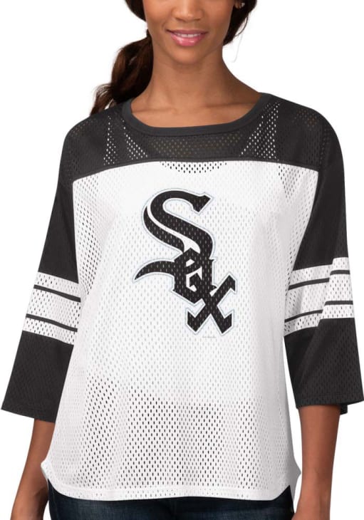 white sox jersey dress Chicago Womens First Team Fashion Baseball White, White, 100% POLYESTER, Size M Ink