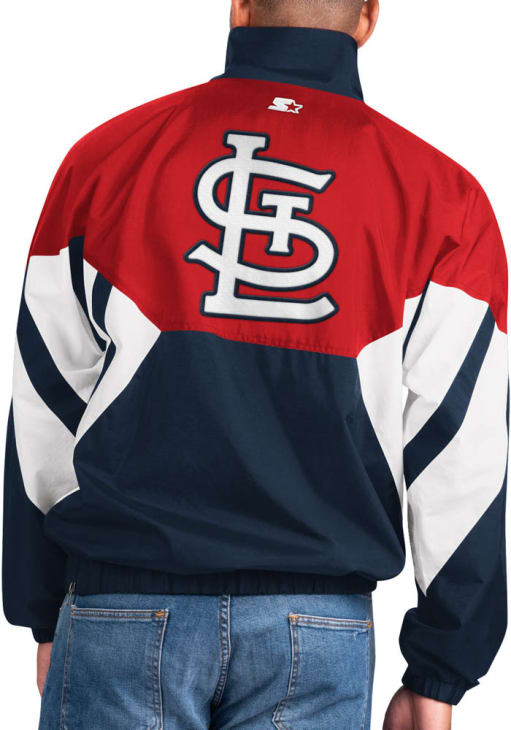 Starter St Louis Cardinals Mens Power Play Red Pullover Jackets