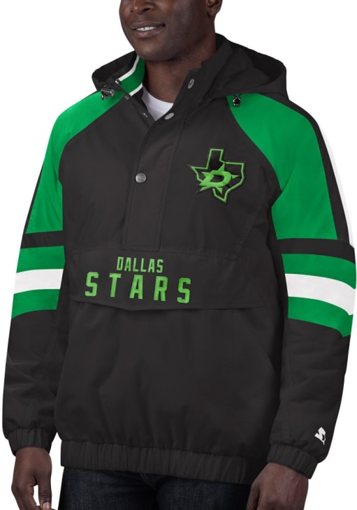 Starter Dallas Stars Mens THURSDAY NIGHT BLACK Pullover Jackets
