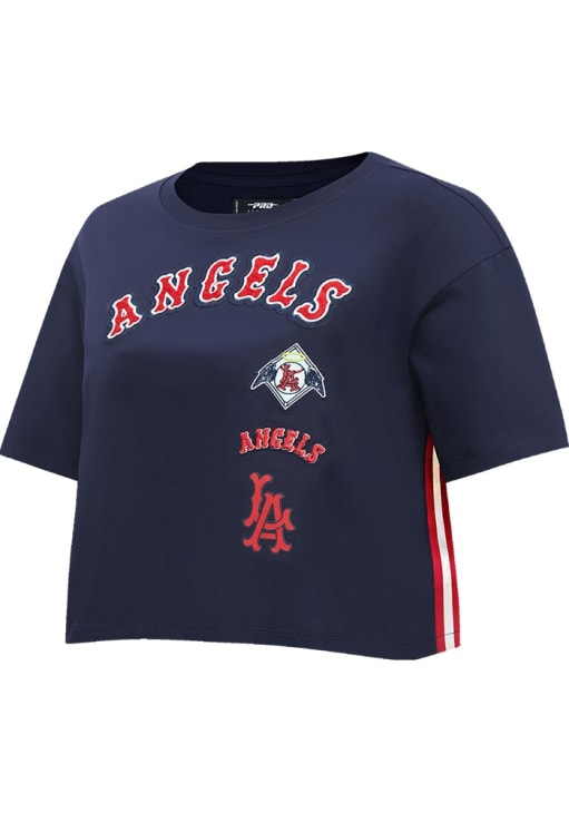 Pro Standard Los Angeles Angels Womens NAVY Retro Classic T-Shirt