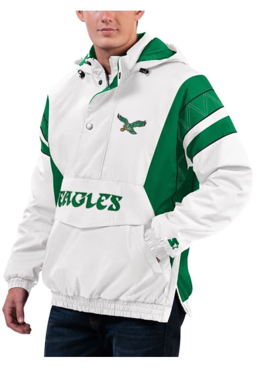 Starter Philadelphia Eagles Mens Retro Polyfill White Pullover