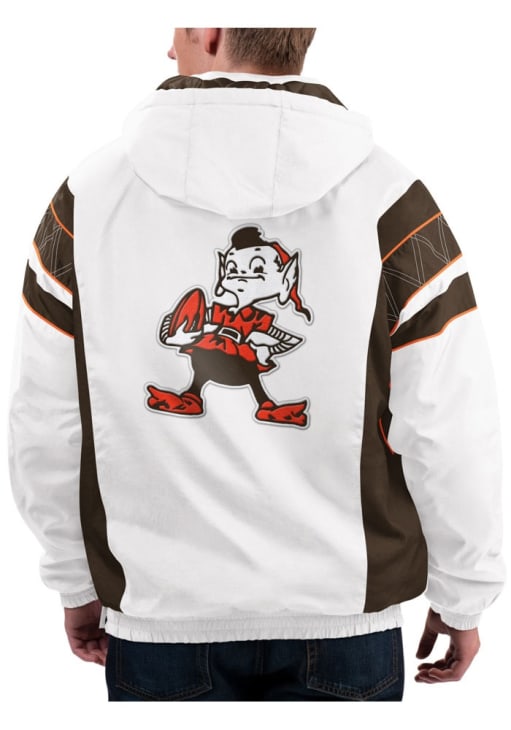 Starter Cleveland Browns Mens Retro Polyfill White Pullover