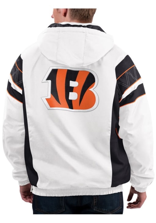 Starter Cincinnati Bengals Mens Polyfill White Pullover Jackets