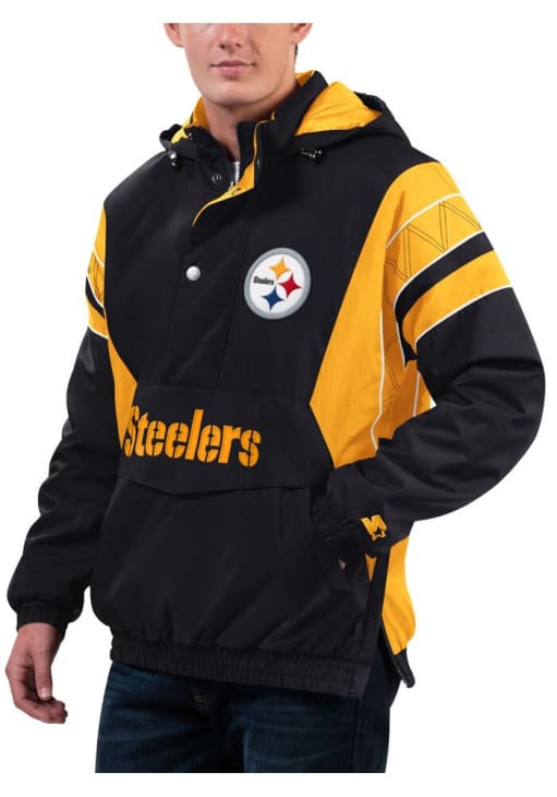 Starter Pittsburgh Steelers Mens Polyfill BLACK Pullover Jackets