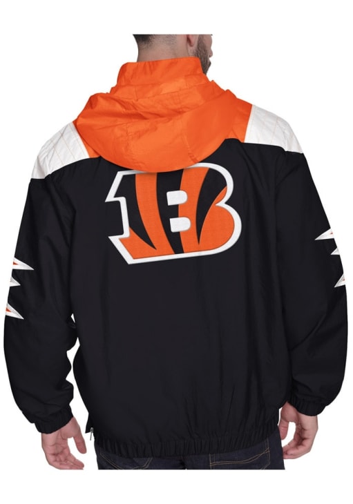 Starter Cincinnati Bengals Mens Shockwave BLACK Pullover Jackets