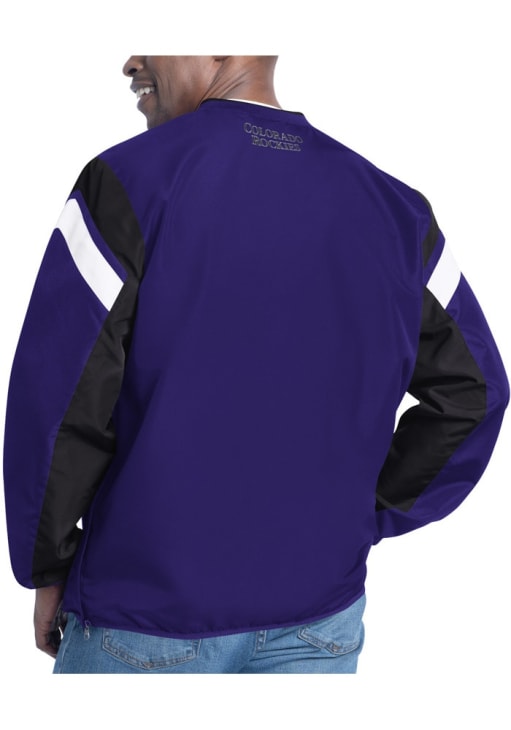 Colorado Rockies Mens Double Coverage BLACK Pullover Jackets - 9437346