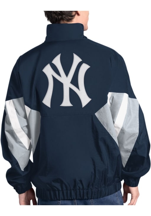 Starter New York Yankees Mens Chief NAVY Pullover Jackets - 9437497