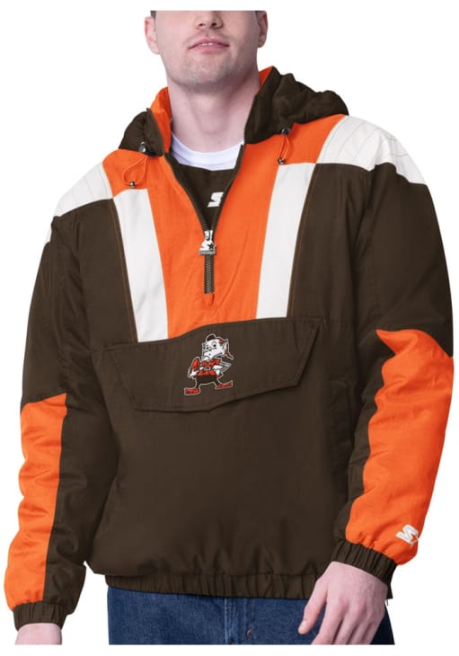 starter ナイロンジャケット　クリスブラウン着用 Starter Cleveland Browns Mens Charger Brown Pullover Jackets - 9438304