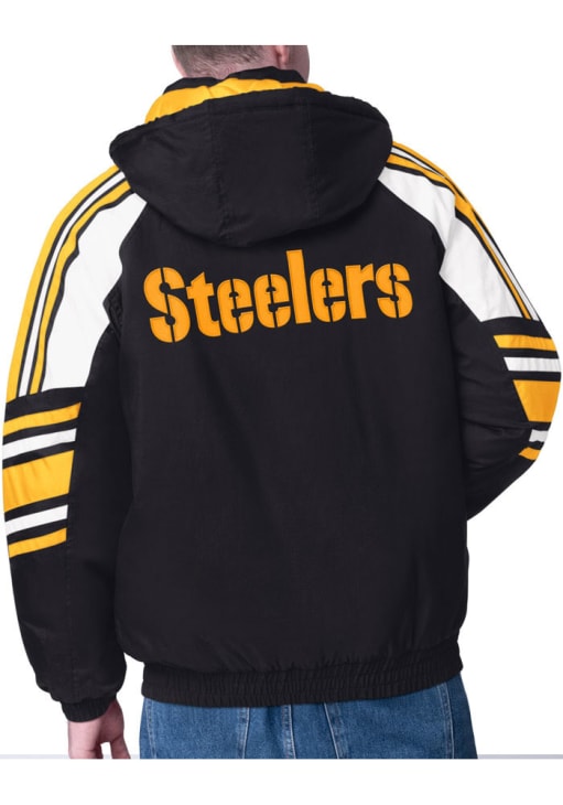 Starter Pittsburgh Steelers Mens BLACK Frontier Heavyweight Jacket
