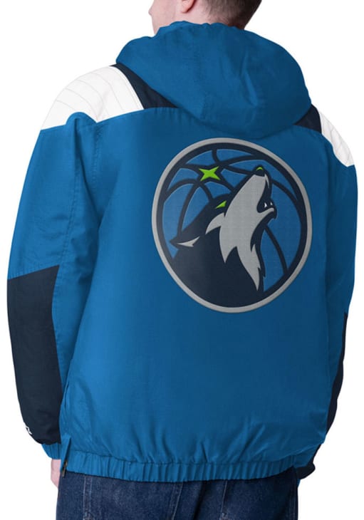 Starter Minnesota Timberwolves Mens Charger BLACK Pullover Jackets