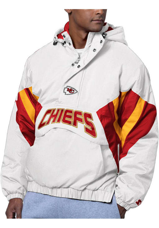 Starter Kansas City Chiefs Mens The Line Up White Pullover Jackets