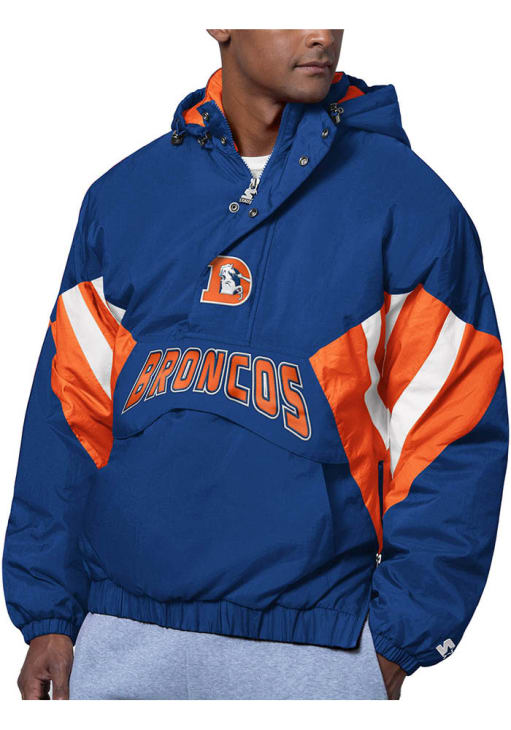 Starter Denver Broncos Mens Retro The Line Up ROYAL Pullover
