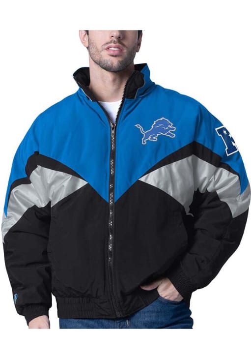 Pro Player Detroit Lions Mens BLUE Jet Heavyweight Jacket - 9439407