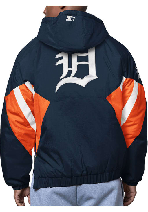Starter Detroit Tigers Mens The Line Up NAVY Pullover Jackets