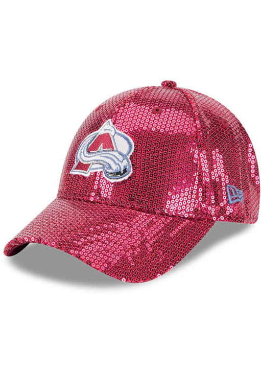 Colorado Avalanche New Era Womens Red Sequin 9FORTY Adjustable Hat
