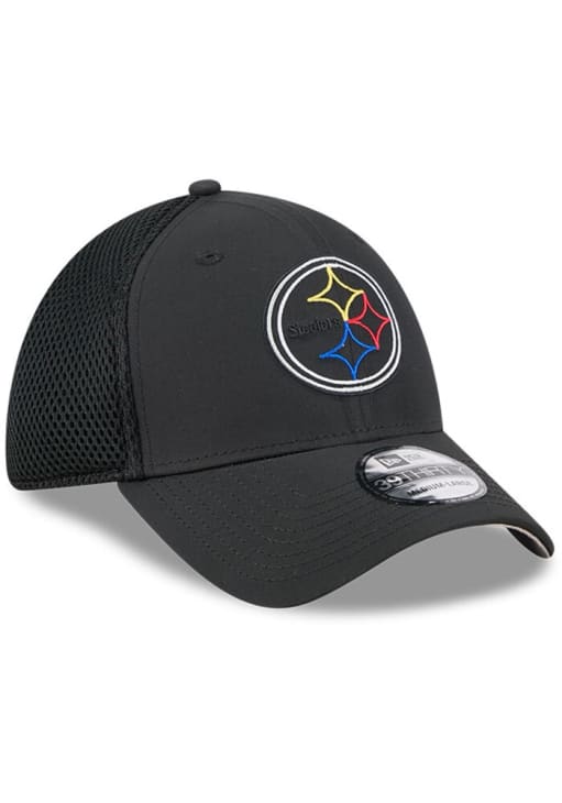 Pittsburgh Steelers Outline 39THIRTY BLACK New Era Youth Flex Hat