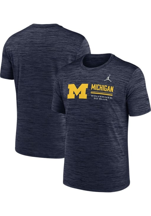 ボカ・ジュニアーズ NikeFIT DRY シャツ M ネイビー Nike Michigan Wolverines NAVY DriFit Velocity Jordan Short Sleeve
