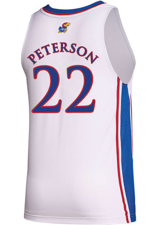 Darryn Peterson Kansas Jayhawks White NIL Name And Number Jersey