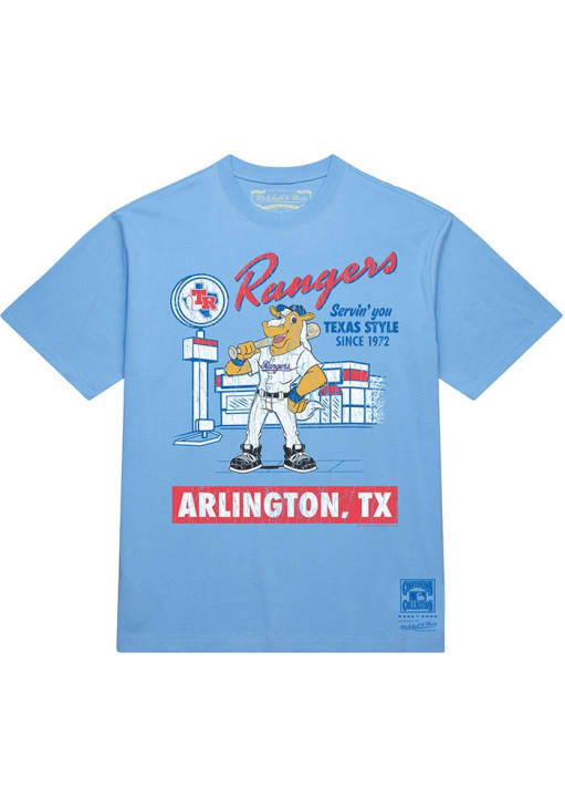 Mitchell and Ness Texas Rangers LIGHT BLUE Deli Mascot Short