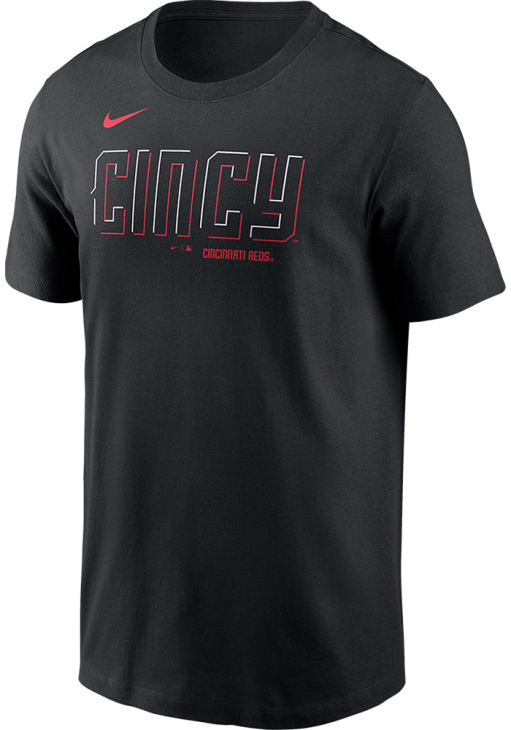 Sal Stewart Cincinnati Reds BLACK Alternate Short Sleeve Player T