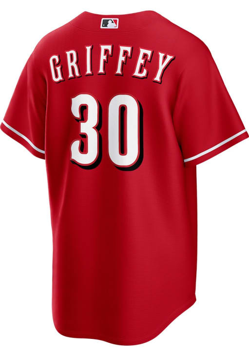 Ken Griffey Jr. Cincinnati Reds Mens Replica Red Alternate Jersey