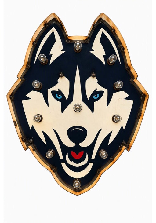 UConn Huskies NAVY Wordmark Recycled Light Up Marquee Sign - 982436816